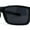 Shiny Black Black, variant on Mens Wrap Around Rectangle Biker Plastic Sunglasses Black Blue Flame