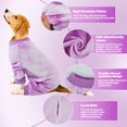 thumbnail image 3 of QBLEEV Dog Pajamas, Purple Tie-Dye Pet Clothes Stretchy Soft Doggy Onesies Cat Spring Autumn Sweatshirt, Lightweight Pet Jumpsuits Kitten Coats Pullover Outfits for Small Medium Dogs XS, 3 of 7