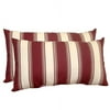 Eggshell/burgundy 2 Lumbar Pillows