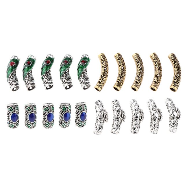 20PCS Pasadores de Jinwen para el Cabello Dreadlocks Beads Puños Clip DIY Extensión del Cabello
