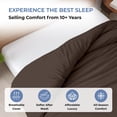 thumbnail image 5 of Kotton Culture 1 Pc California King Duvet Cover Only-100% Egyptian Cotton 600 TC Ultra Soft Premium Durable Comforter Cover Zipper Closure & Corner Ties- (Chocolate, 104" X 98"), 5 of 8