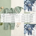 thumbnail image 4 of Splozh Baby Boy Newborn Clothes Baby Boy Long Sleeve Ribbed Romper with Knotted Hat Set Infant Jumpsuit Fall 2 Piece Outfit 0-18 Months Newborn Romper Baby Boy,Blue,12-18 Months, 4 of 7