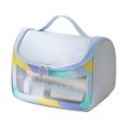 thumbnail image 1 of Sac à Cosmétiques Transparent Imperméable, portable, en Cuir PU, de Grande Capacité, 1 of 5