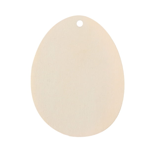 10-Pack Natural Wooden Easter DIY Blocks with Twine Rope, Engravable Pendants for Wedding Tags/Wish Tree/Craft Projects
