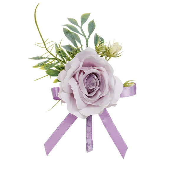 jiacuix Artificial Flowers Fake Flower Wrist Corsage Bracelet, Corsage And Corsage Prom Rose Corsage Wristband For Wedding Anniversary Prom Party Silk Flowers Home Decor C