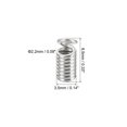 thumbnail image 2 of Unique Bargains Embouts de Cordon, 100 Pcs 3.5x8.5mm Embouts de Ressorts Métalliques Extrémités à Ressorts Argent Blanc, 2 of 5