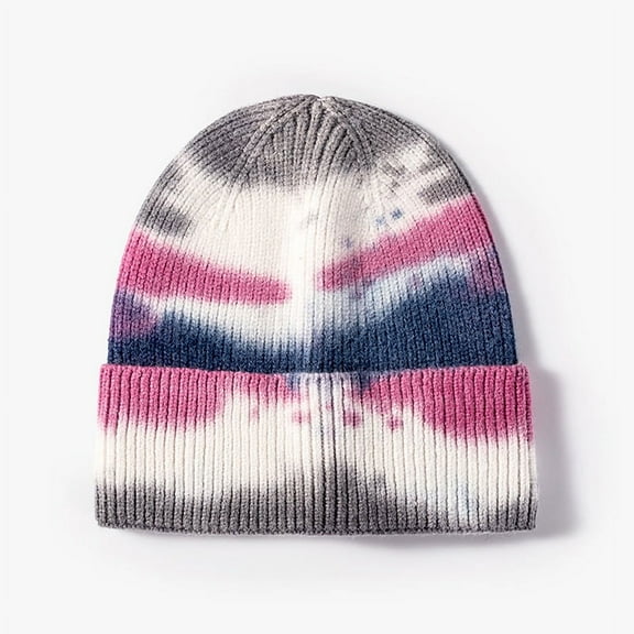 Hats for Women/Men Tie-dyed Knitted Hat Women European And American Outdoor Hip-hop Warm Beanie Cold Hat Men's Wool Hat