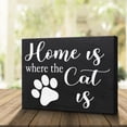 thumbnail image 5 of JennyGems Cat Gifts, Home is Where the Cat Is, 8x6 Inch Wood Shelf Sign, Wall Decor, Cat Novelty Gifts, Cute Cat Signs, Cat Lovers Gifts, Cat Mom Gifts for Women, Cat Signs Home Decor, American Made, 5 of 9