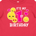 thumbnail image 4 of Inktastic Its My 1st Birthday with Smiling Emoticons Girls Baby T-Shirt, 4 of 5