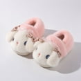 thumbnail image 2 of Fozruso Cozy Lined Slippers For Girls Warm Winter Indoor Footwear With Cute Cartoon Character Designs For Toddler Kids,Plush Lined Slippers Sizes 5 Toddler(6-12 Months), 2 of 4