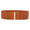 thumbnail image 4 of IDALL Western Belts Wide Belts Women's Fashion Vintage Wide Waist Belt Elastic Stretch Belts With Interlock Buckle Elastic Belts for Women Belts for Women Brown One Size, 4 of 8