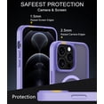 thumbnail image 3 of for iPhone 12 Pro Max Case Compatible with MagSafe, Translucent Matte Shockproof Phone Case Cover - Purple, 3 of 7