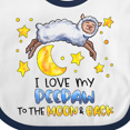 thumbnail image 4 of Inktastic I Love My Peepaw to the Moon and Back Cute Sheep Boys or Girls Baby Bib, 4 of 4