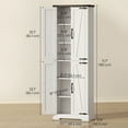 thumbnail image 3 of HOMCOM 72" Pantry Cabinet, Kitchen Storage Cabinet for Dining Room, White, 3 of 10
