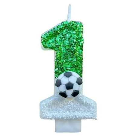 Xiao Hang New 0-9 Number Birthday Candles original two color gradual change Football style birthday cake digital party candle decoration
