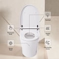 thumbnail image 6 of Heated Seat Smart Toilet without Bidet, Compact Dual Flush Tankless Toilet with Adjustable Temperature Seat, Foot Sensor Flush, White Night Light & Auto-Flush Control, 6 of 9