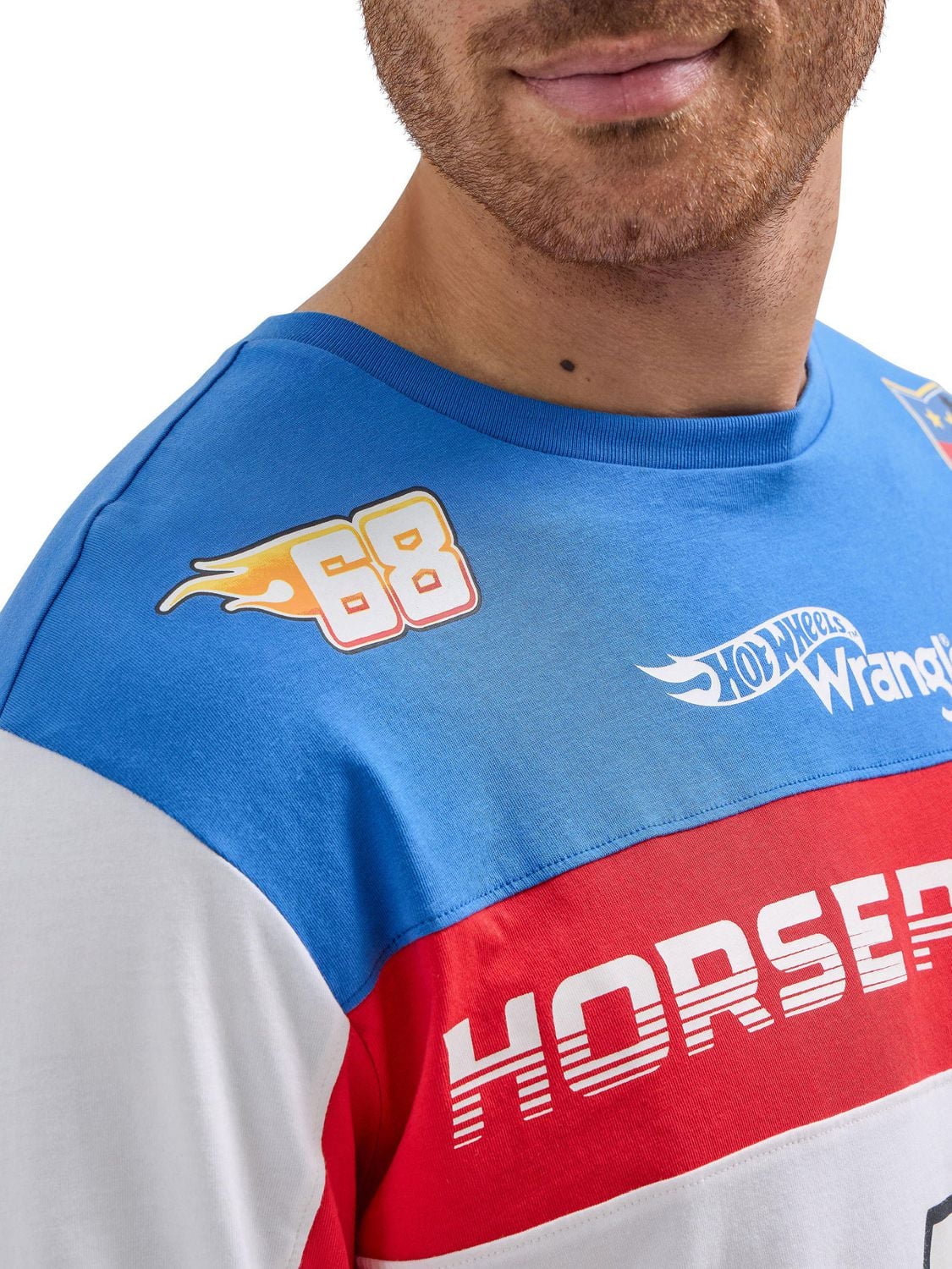 WRANGLER® x HOT WHEELS™ MEN’S LONG SLEEVE COLORBLOCKED TEE