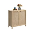 thumbnail image 2 of Freestanding Rattan Storage Cabinet with Doors & Adjustable Shelves, Accent Floor Storage Cabinet, Modern Sideboard Buffet Cabinet for Living Room, Dining Room, Kitchen, 2 of 8