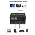 thumbnail image 5 of Commutateur KVM Compatible 2X1 4K, Sélecteur USB Compatible 2 en 1 avec Hub USB 4 Ports, 5 of 5