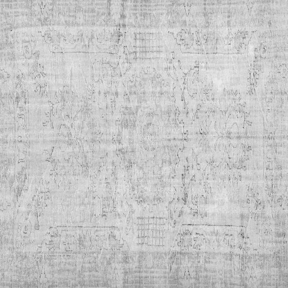 Ahgly Company Indoor Square Persian Gray Traditional Area Rugs, 4' Square