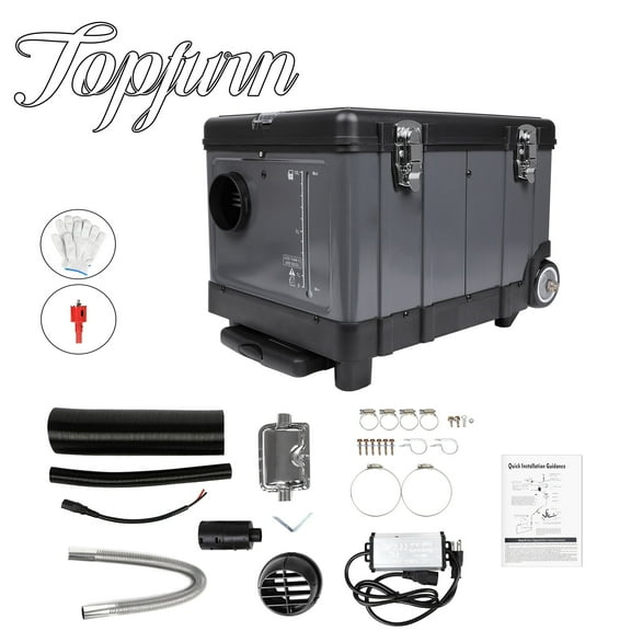TB10 8KW TOOLBOX Diesel Air Heater AC110V DC12V 24V Adaptive Plateau portable parking heater, Auto Start-Stop & Ventilation function, with App Control for cars trucks RV campers tent garage