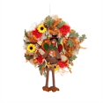 thumbnail image 2 of Fall Wreath 17 Inches Front Door Wreath  Autumn Wreath with Maple Leaf Berry  Pumpkins Wreath with String Light Festival Home Decor, 2 of 9