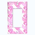 thumbnail image 5 of Metal Light Switch Plate Cover Pink Chevron Love Hearts LOV011, 5 of 13