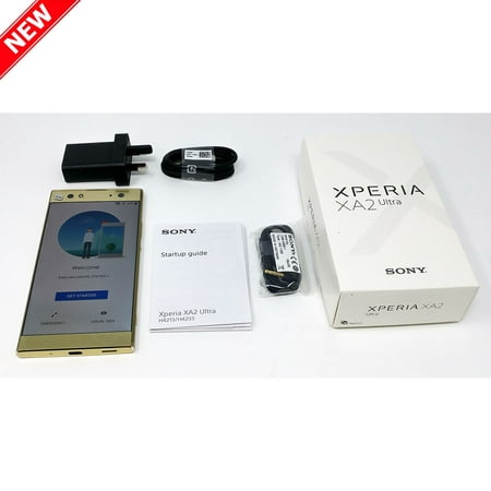New Xperia XA2 Ultra 64GB H4233 Dual SIM GSM Factory Unlocked 4G LTE 6" IPS LCD Display 4GB RAM Dual 13MP by Sony Smartphone - Gold - International Version