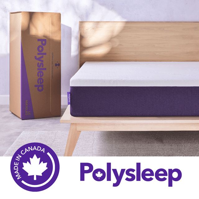Polysleep Origin 2.0 Mattress - Antimicrobial Hybrid Foam, Perfect Balance Between Comfort and Durability, Water Resistant and Washable Cover - Zero Motion Transfer Technology | 100% Made in Canada