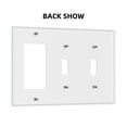 thumbnail image 2 of Glider Switch Cover Decorative Wall Plate 3-Gang 2-Toggle 1-Decor Standard Size, 2 of 5