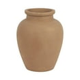 thumbnail image 6 of Decorative Terracotta Vase for Living Room Decor - Stylish Home Decor Accent for Bedroom, Office Spaces, or Table Centerpiece - Casual Flower Vase for Hallway Styling or House Decor - 11", Brown, 6 of 9