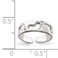 thumbnail image 2 of 925 Sterling Silver Foot Print Toe Ring, 2 of 2