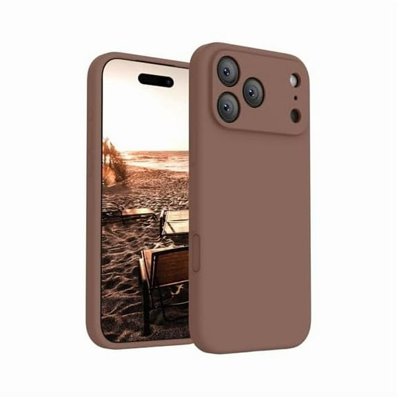 ZHU997 Magnetic for iPhone 17 Pro Max Case, Compatible with MagSafe, [Integrated Silicone Camera Control Button] [Camera Protection] Anti-Scratch Microfiber Lining Phone Case, 6.9", Light Brown