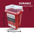 thumbnail image 5 of Sharps Container for Professional and Home Use - 1 Quart / 946mL Small Size Tall Sharp Container Needle Disposal Containers for Needles Pack of 1, 5 of 5