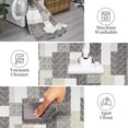 thumbnail image 7 of GlowSol 2'x6' Modern Geometric Runner Rug Washable Non Slip Low Pile Bedroom Runner Rug Soft Foldable Runners for Laundry, Gray Green/Multi, 7 of 7