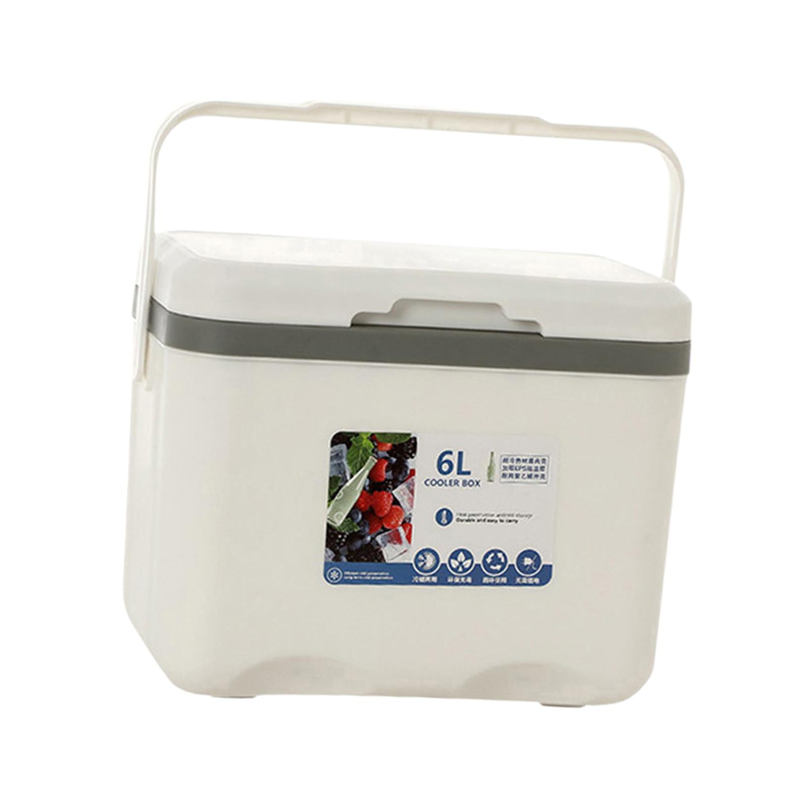 simhoa Box Cold Storage Personal Ice Chest Small Hard Insulated Box for Commercial Fishing Stall Barbecue Breast Milk White