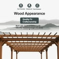 thumbnail image 2 of LZBEITEM 12'x16' Outdoor Pergola, Wooden Pergola Gazebo for Outdoor Porch Garden Backyard Patio, 2 of 9