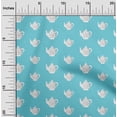 thumbnail image 2 of oneOone Viscose Jersey Aqua Blue Fabric Tea Kettle Craft Projects Decor Fabric Printed By The Yard 60 Inch Wide-R8, 2 of 4