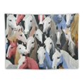 thumbnail image 5 of Patifu Horses Group Pattern Tapestry Wall Hanging Unique Style Graphic Tapestries Home Wall Decor Art for Living Room Bedroom Apartment Farmhouse Dorm 40x60inch, 5 of 6