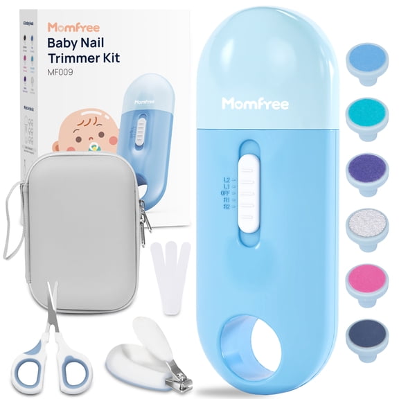 Momfree Baby Nail File Clippers Electric Trimmer Kit for Newborn, Toddler, Kids, Adult