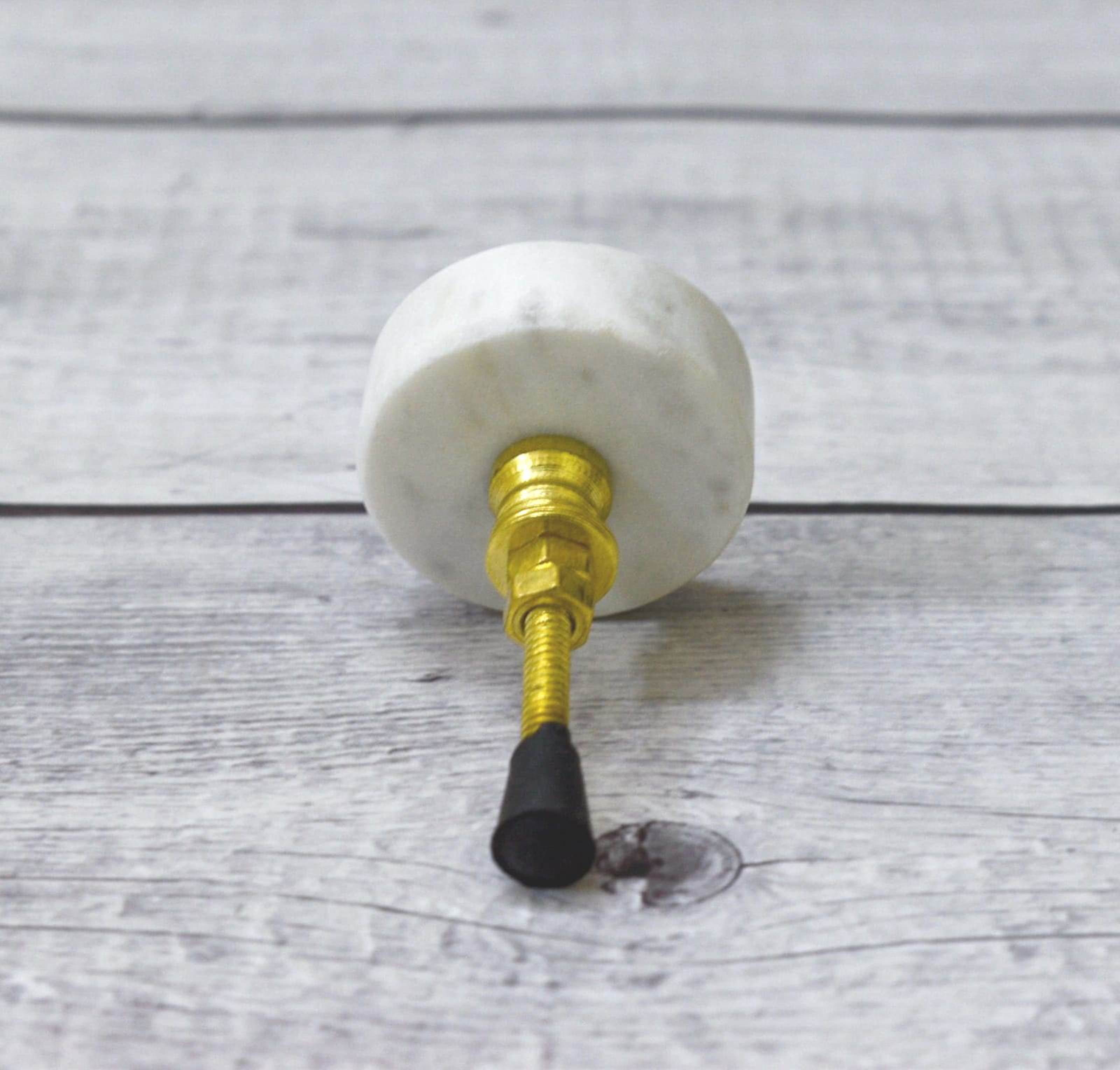 India House- Marble Knobs for Dresser Drawers Chest Cupboard Bathroom Drawer Door Cabinet Kitchen Handmade Handles Pull Knob Pack of 6