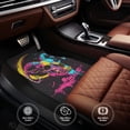 thumbnail image 4 of Salouo Neon Gothic Skull Moon for Car Floor Mat Set of 4–Car Carpet Mats - Car Mats with Anti-Slip Backing & Driver Heel Pad Universal Fit for Cars, Trucks, SUVs, and Vans, 4 of 6