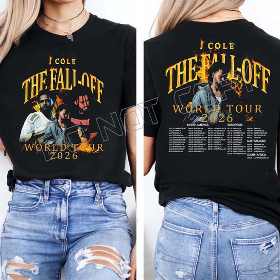 J Cole The Fall Off Tour 2026 T-Shirt unisex tee