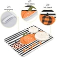 thumbnail image 4 of Autumn Dish Drying Mat for Kitchen Counter Dish Drying Pad Dish Mat, Black Stripe It''s Fall Y''all Buffalo Plaid Drying Mat for Coffee Machine Dish Rack 16x18, 4 of 8