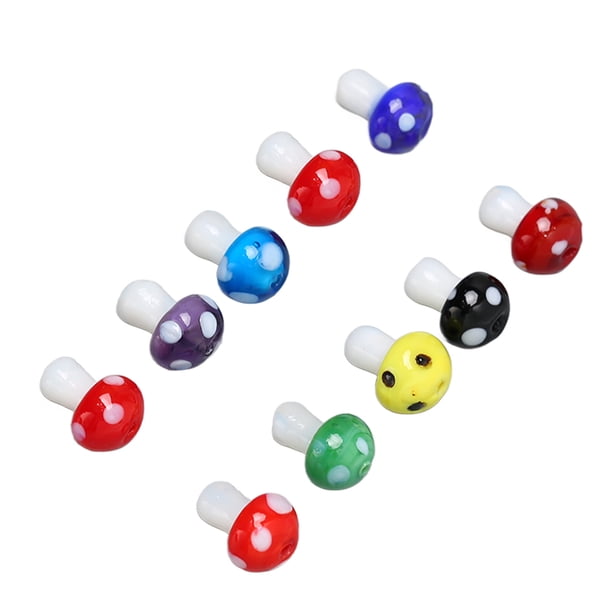 50 Cuentas De Setas, 14 X 10 Mm, Atractivas Cuentas Decorativas De Bricolaje Con Esmalte De Colores, Agujero De 1,55 Mm, Cuentas De Pulsera De Setas Para Manualidades, Pulseras, Pendientes Y Collares
