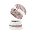 thumbnail image 4 of HNMKIU Slouchy Knitted Winter Hat Scarf Sets For Men Women Cozy Warm Unisex Outdoor Travel Accessory Beige - One Size, 4 of 4