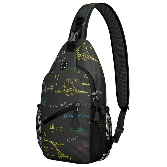 Educational Scientific Formula Science Lover Chemistry Physics Biology Travel Sling Backpack Multipurpose