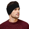 thumbnail image 1 of GOGO Mens Double Layer Micro-Fleece Ear Muffs Warm Headbands, Black, 1 of 7