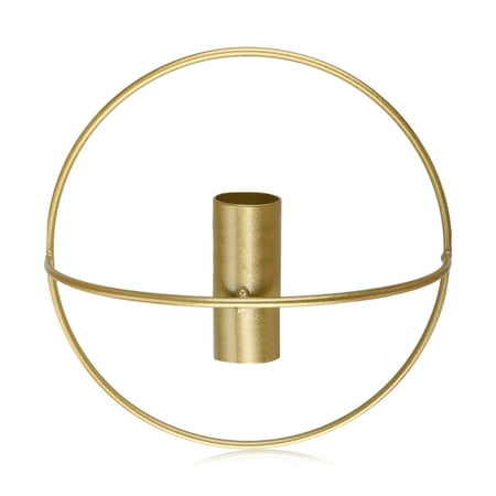 Gold Trim Candlestick EEEkit Wall Mounted Candle Holder Metal 3D Geometric Tea Light Home Candlestick for Living Room, Hallway, or Bedroom, Black,Weddings,Events, 19/29cm, Black/Gold ()