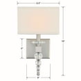 thumbnail image 4 of CLO-8892-BN Crystorama Lighting Clover - One Light Wall Sconce-Brushed Nickel Finish, 4 of 5